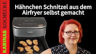 Airfryer Rezept selbst Panierte Mini Hähnchen Schnitzel saftig amp lecker [upl. by Wilcox475]