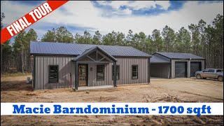 Macie Barndominium  1700 sqft  3 Bedroom  2 Bath [upl. by Eynaffit]