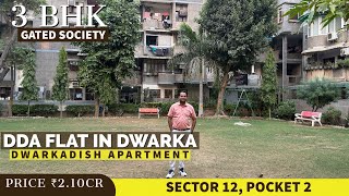 DDA HIG Flat in Dwarka  3 BHK DDA Flat in Dwarka  Sector 12 Pocket 2With Roof [upl. by Eirallih]