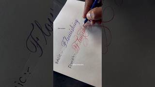 Brush pen flourishing  brush pen calligraphy  Handlettering [upl. by Aihsram]