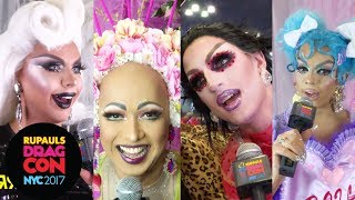 Drag Queens React quotHot Halloween Costumequot at RuPauls DragCon NYC 2017 [upl. by Shari]