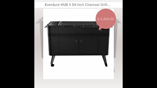 Everdure HUB II 54Inch Charcoal Grill with Rotisserie amp Electronic Ignition HBCE3BUS [upl. by Anitnas]