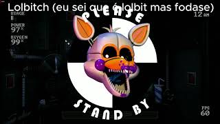 Todos os jumpscares de FNAFSLCN Five nights at freddy´s sister location super custom night [upl. by Nollek]