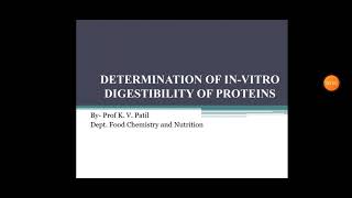 Determination of InVitro Digestibility of Protein [upl. by Delanie]