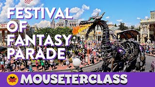 Disneys Festival of Fantasy Parade Full Show from the PERFECT Viewing Spot [upl. by Friedrich10]