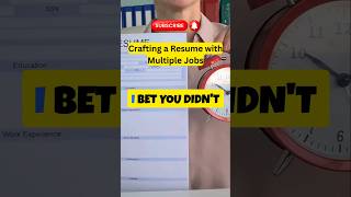 Crafting A Resume With Multiple Jobs  CareerHub short shorts education jobinterview [upl. by Hakeber]