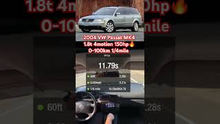 2004 VW Passat 18t MK4 150hp 4motion 0100km 14mile dragy gps performance box [upl. by Selrac]