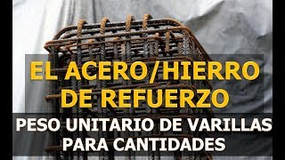 PESO DEL ACERO DE REFUERZO  Caracteristicas del acero [upl. by Still488]