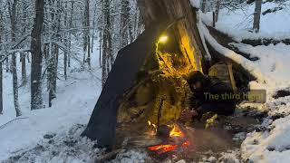 4 Days of Survival and Camping in Heavy Snow [upl. by Sirtimed]