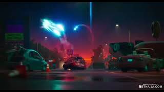 rick mitchell car scene dog shield the mitchelles vs the machines 2021 movie [upl. by Rillis]