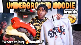 MY HOODIE COLLECTION 🔥 BEST UNDERGROUND HOODIE BRANDS [upl. by Dunseath]