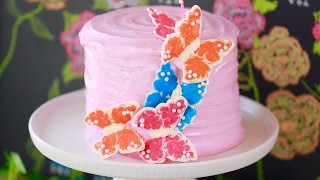 White Velvet Cake with Strawberry Buttercream Frosting  Gemmas Bigger Bolder Baking Ep 133 [upl. by Dora746]