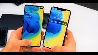 Galaxy S10 Plus Vs IPhone XS MaxPotencia y Cámara [upl. by Airotal]