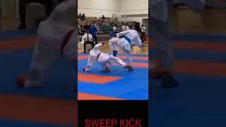 The Sweep Kick Combo martialarts taekwondo kungfu karate kickboxing fighting sweep kick mma [upl. by Wye]