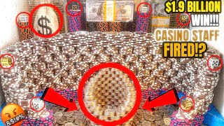 CASINO STAFF MESSED UP BIG TIME 19 BILLION DOLLAR WIN HIGH RISK COIN PUSHER NEW RECORD JACKPOT [upl. by Imelida]