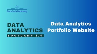 Data Analytics Bootcamp 10 Day 12  Data Analytics Portfolio Website  dataanalytics portfolio [upl. by Christal]