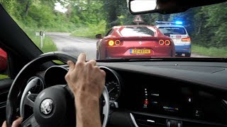 Ferrari 812 Superfast vs Alfa Giulia Quadrifoglio Mille Miglia [upl. by Otsuaf]