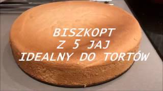 Biszkopt z 5 jaj idealny do tortów [upl. by Giovanni479]