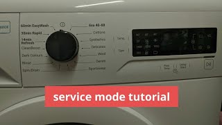 zanussi flexitime  service mode tutorial [upl. by Ardnasella]