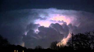 Cumulonimbus Lightning Cloud  Lewisville TX March 27 2014 [upl. by Odraccir868]