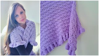 CROCHET VINTAGE LAVENDER SHAWL FOR BEGINNERS  Recreating A Victorian Crochet Shawl amp Free Pattern [upl. by Nomar]