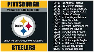 2024 Pittsburgh Steelers Football Schedule [upl. by Simonne]