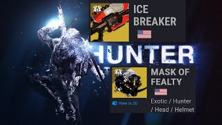 Hunter Stasis Build  ICEBREAKER 20 with Mask of Fealty is INSANE [upl. by Ecadnak]