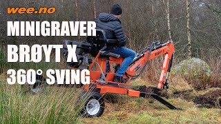 Minigraver Brøyt X 360 grader [upl. by Redna]