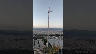 Panoramic view from Lycabettus Hill in Athens at sunset [upl. by Arva]