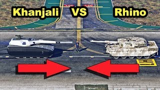 GTA Online Doomsday Heist Vehicles  Rhino Tank vs TM02 Khanjali Doomsday Heist [upl. by Yeoj]