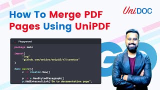 How To Merge PDF Pages In Go using UniPDF [upl. by Ahsyad]