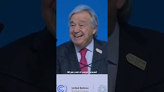 UN SecretaryGeneral Urges Leaders at COP29 [upl. by Yeroc]