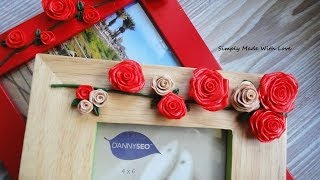 How to decorate photo frames with modeling caly tutorial gift idea [upl. by Frazer]