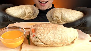 ASMR MUKBANG CHIPOTLE Carnitas BURRITO WITH Cheese SAUCEasmr eatingshow mukbang [upl. by Muffin]