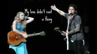 PAPER DOLL  John Mayer Lyric Video [upl. by Annodas]