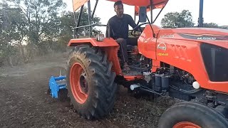 Kubota mu5502 50hp Lemken 6feet rotavator performance [upl. by Alfonzo]