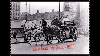 Cleveland Fire Department  1903 Fire Engines [upl. by Frolick]