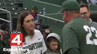 New Michigan State women’s basketball coach Robyn Fralick speaks with Jamie Edmonds [upl. by Soloma774]