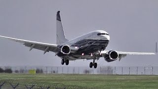 PPF Group Boeing 737 BBJ landing [upl. by Now]