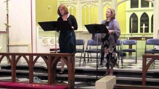 Sopranos Amy Spagna and Sandra Stayner Sing quotLaudamus Tequot [upl. by Ponton564]