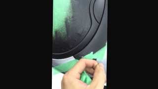 Peeling the black Plasti Dip off Mini Cooper S headlight chrome trim [upl. by Ydniahs177]