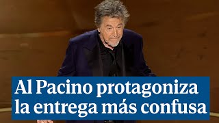 Al Pacino protagoniza la entrega más confusa de los Oscar 2024 [upl. by Akemeuwkuhc]