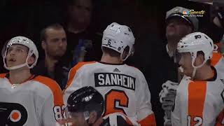 Travis Sanheim vs Nathan Gerbe 22020 [upl. by Cenac]