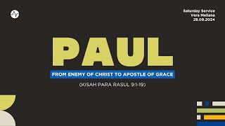 28 September 2024  quotPaul From Enemy Of Christ To Apostle Of Gracequot  Vera M  AbbaYouth Industri [upl. by Ahsakat]