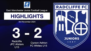 Radcliffe JFC Allstars v Curzon Ashton FC Whites U15 [upl. by Anitsrihc]