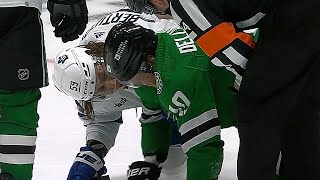 Tyler Bertuzzi Shows Immediate Concern For Ty Dellandrea After Accidentally Hitting Him With Puck [upl. by Steinman109]