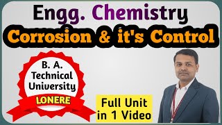 Corrosion and its Prevention  Corrosion and its Control  Engg Chemistry BATU [upl. by Thordis]