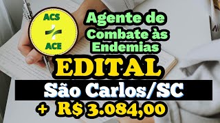 Agente de Endemias  ACE  EDITAL EXPLICADO  SÃO CARLOSRS  BAIXE APOSTILA E MAPAS MENTAIS [upl. by Aloivaf]