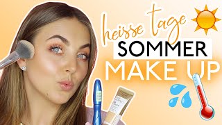 SOMMER MAKE UP für heiße Tage mit Drogerieprodukten Anfänger ☀️💦 [upl. by Enahc733]