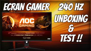 AOC 240 Hz  UNBOXING amp TEST DU MEILLEUR ÉCRAN POUR 200€  AOC C27G2ZE 240 Hz [upl. by Hun251]